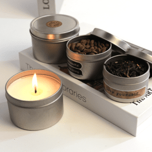 Iron tinplate round tin containers for candle
