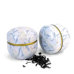 wholesale tea tin containers with Floral Design