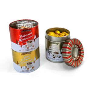 Spliced tin box for Christmas